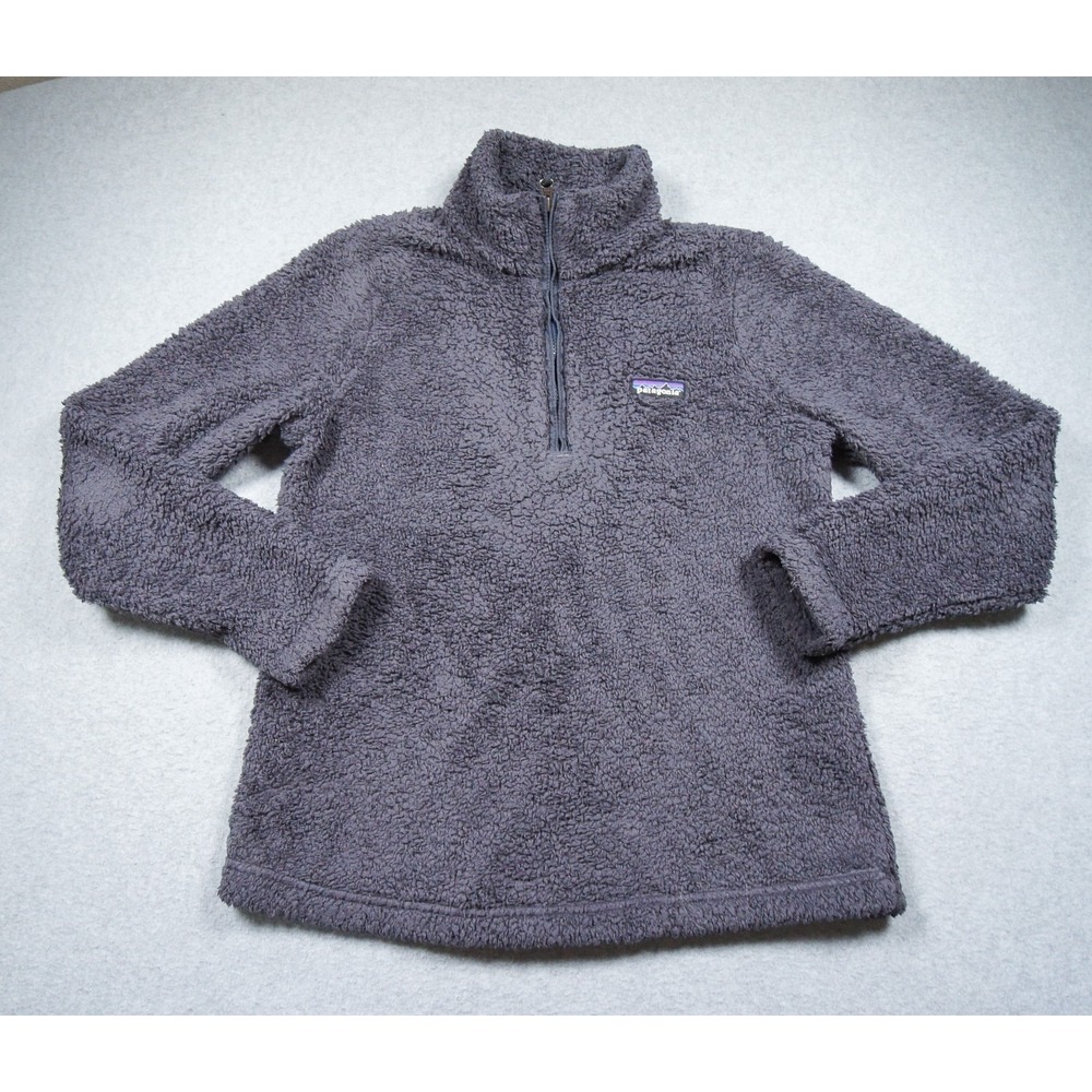 Patagonia Jacket Womens Small Gray 1/4 Zip Pullover Los Gatos Fleece Sherpa